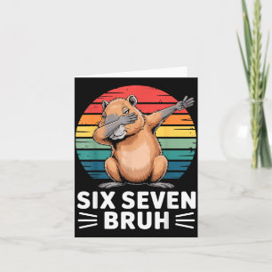 67 Meme Capybara Grappig Zes Zeven Bruh Humor Voor Kaart