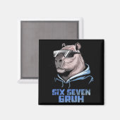 67 Meme Capybara Grappige Zes Zeven Bruh Capybara Magneet (Voorkant / Achterkant)