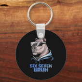 67 Meme Capybara Grappige Zes Zeven Bruh Capybara  Sleutelhanger (Voorkant)
