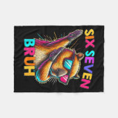 67 Meme Capybara Six Seven Bruh Capybara Kids Boys Fleece Deken (Voorkant (Horizontaal))
