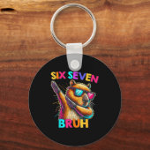 67 Meme Capybara Six Seven Bruh Capybara Kids Boys Sleutelhanger (Voorkant)