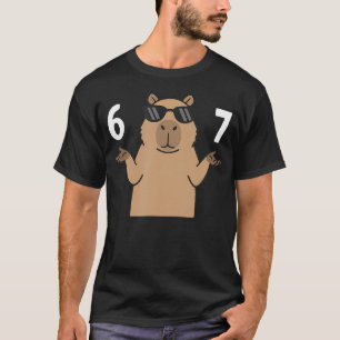 67 Meme Capybara T-shirt 6 7 Handgebaar Kinderen S