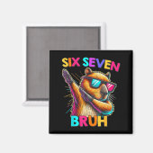67 Meme Capybara Zes Zeven Bruh Capybara Kinderen Magneet (Voorkant / Achterkant)