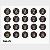 67 Meme Capybara Zes Zeven Bruh Capybara Kinderen Ronde Sticker (Vel)