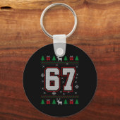 67 Meme Christmas Ornaments Ugly Sweater Xmas Cele Sleutelhanger (Voorkant)