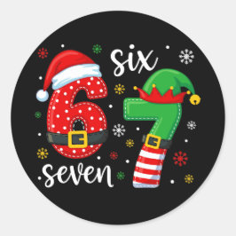 67 Meme Christmas Ronde Sticker