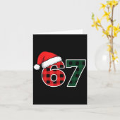 67 Meme Christmas Six Seven  Kaart (Gele Bloem)