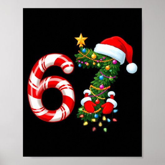 67 Meme Christmas Six Seven Xmas Men Women Boys Gi Poster (Voorkant)