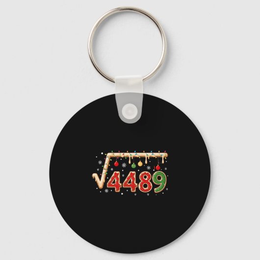 67 Meme Christmas Square Root 4489 Six Seven Math  Sleutelhanger (Voorkant)