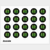 67 Meme Ckle Grappig Zes Zeven Cuber 6 7 Gen Alpha Ronde Sticker (Vel)