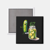 67 Meme Ckle Surprise A Jar Of Sliced Ckles Cuber Magneet (Voorkant / Achterkant)