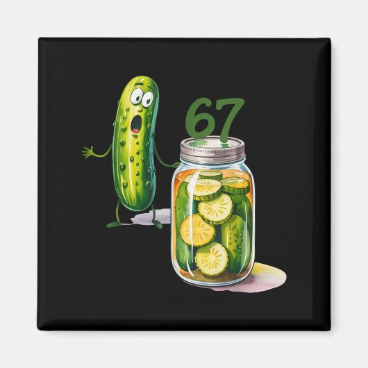 67 Meme Ckle Surprise A Jar Of Sliced Ckles Cuber Magneet (Voorkant)