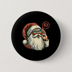 67 Meme Cool Kerstman Retro Kerstman 6 7 Grappig Z Ronde Button 5,7 Cm