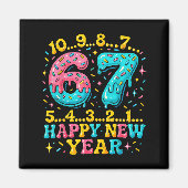 67 Meme Countdown Happy New Year Funny Drip Number Magneet (Voorkant)