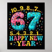 67 Meme Countdown Happy New Year Funny Drip Number Poster (Voorkant)