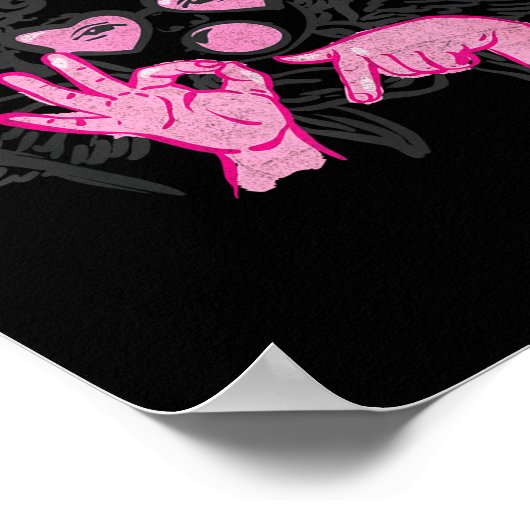 67 Meme Cud Hands Bubble Gum Six Seven Meme Valent Poster (Hoek)