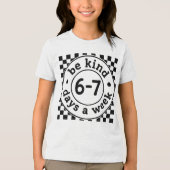 67 Meme, dabben, 6 7 Nummers, Zes Zeven Bruh, 6e Tri-Blend Shirt (Voorkant)