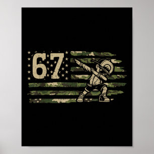 67 Meme Dabbing Jongen Camo Usa Amerikaanse Vlag Z Poster