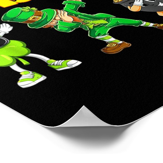 67 meme dabbing kabouter shamrock gouden pot st poster (Hoek)