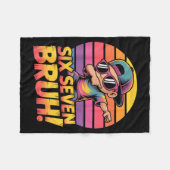 67 Meme Dabbing Six Seven 6 7 Bruh Funny Number De Fleece Deken (Voorkant (Horizontaal))