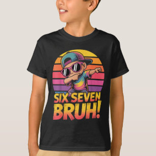 67 Meme Dabbing Zes Zeven 6 7 Bruh Grappig Nummer  T-shirt