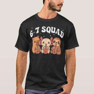 67 Meme Dieren Luiaard Aolotl Capybara Grappig 6 7 T-shirt