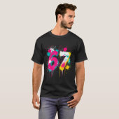67 Meme Drip Spray Paint Six Seven 80s Bright Colo T-shirt (Voorkant volledig)