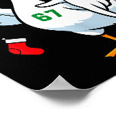 67 Meme Dwaze Gans 6 7 Grappige Zes Zeven Kerstmis Poster (Hoek)