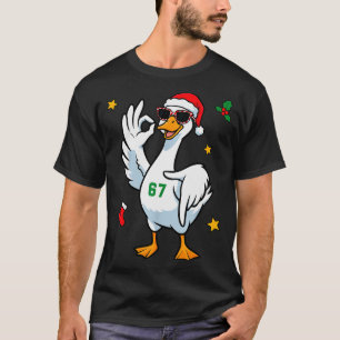 67 Meme Dwaze Gans 6 7 Grappige Zes Zeven Kerstmis T-shirt