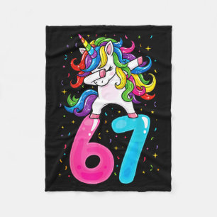 67 Meme Eenhoorn Voor Meisjes Zes Zeven Gen Alpha Fleece Deken