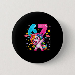 67 Meme Eenhoorn Voor Meisjes Zes Zeven Meme Brain Ronde Button 5,7 Cm