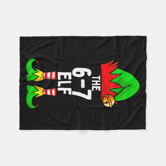 67 Meme Elf Christmas Matching Family 6-7 Brainrot Fleece Deken (Voorkant (Horizontaal))