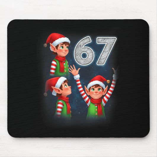 67 Meme Elf Howling At The Moon Parody Funny Chris Muismat (Voorkant)