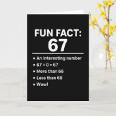 67 Meme Fun Fact - Six Seven Gen Alpha Z Funny Hum Kaart (Gele Bloem)