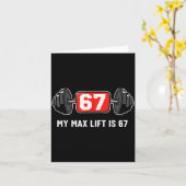 67 Meme Funny 6 7 Six Seven Gym Workout Lifting We Kaart (Gele Bloem)