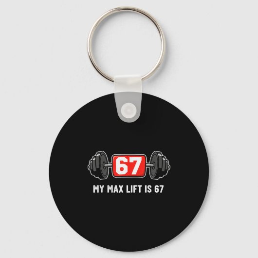 67 Meme Funny 6 7 Six Seven Gym Workout Lifting We Sleutelhanger (Voorkant)