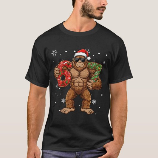 67 Meme Funny Big Foot Six Seven Christmas Xmas Sa T-shirt (Voorkant)