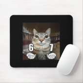 67 Meme Funny Cat Six Seven Meme 6 7 Muismat (Met muis)