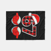 67 Meme Funny Christmas Red Plaid Xmas Pajamas Sla Fleece Deken (Voorkant (Horizontaal))