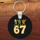 67 Meme Funny Halloween Numbers Six Seven Men Wome Sleutelhanger (Voorkant)