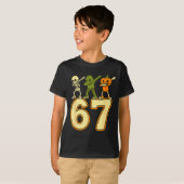 67 Meme Funny Halloween Numbers Six Seven Men Wome T-shirt (Voorkant volledig)