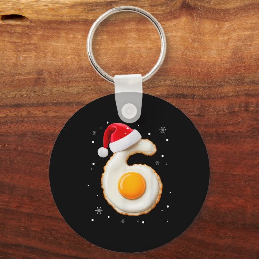 67 Meme Funny Number 6 Egg Bacon Matching Christma Sleutelhanger (Voorkant)