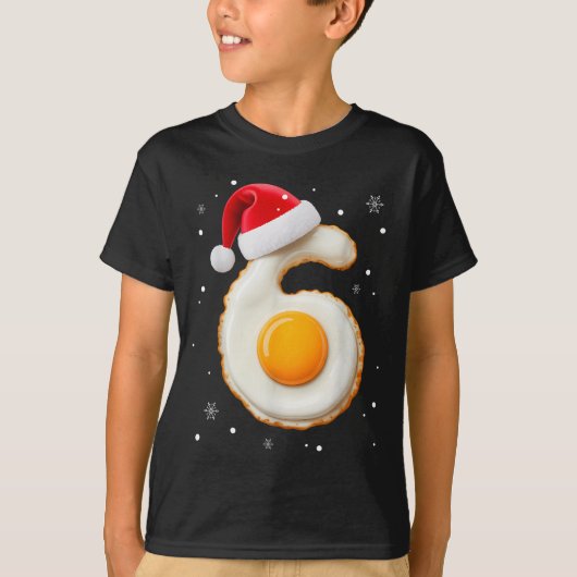 67 Meme Funny Number 6 Egg Bacon Matching Christma T-shirt (Voorkant)