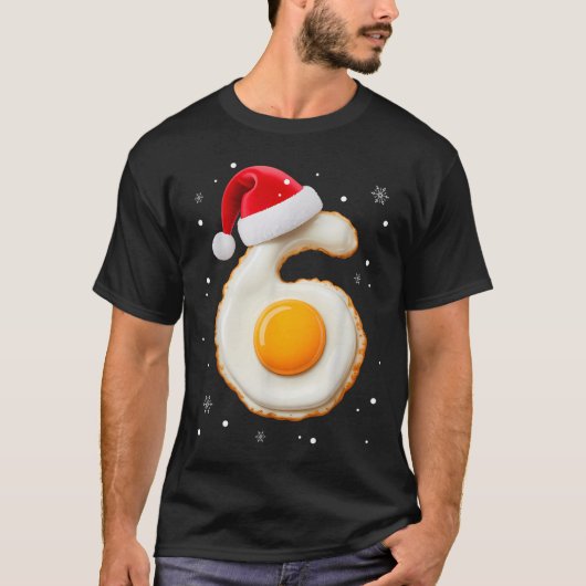 67 Meme Funny Number 6 Egg Bacon Matching Christma T-shirt (Voorkant)