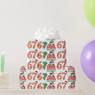 67 Meme Funny Santa Christmas Gift Wrap For Teen  Cadeaupapier