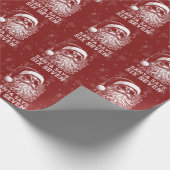 67 Meme Funny Santa Says Six Seven Christmas Cadeaupapier (Hoek)