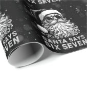 67 Meme Funny Santa Says Six Seven Christmas Cadeaupapier (Rol Hoek)