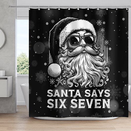 67 Meme Funny Santa Says Six Seven Christmas Douchegordijn