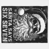 67 Meme Funny Santa Says Six Seven Christmas Fleece Deken (Voorkant (Horizontaal))