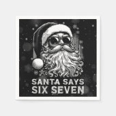 67 Meme Funny Santa Says Six Seven Christmas Servet (Voorkant)